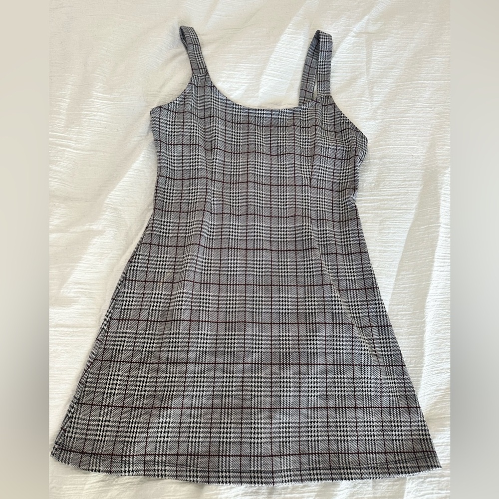 Glen plaid mini dress